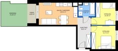 3 pokoje, mieszkanie 55,53 m², parter, oferta nr E/4, Mokotów Sportowy 1.3, Warszawa, Mokotów, Augustówka, ul. Antoniewska