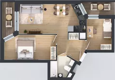 3 pokoje, mieszkanie 52,66 m², piętro 5, oferta nr V/75, Miasteczko Nova Sfera 5, Warszawa, Białołęka, Żerań, ul. Marywilska 5