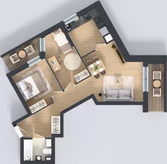 3 pokoje, mieszkanie 58,50 m², piętro 4, oferta nr V/63, Miasteczko Nova Sfera 5, Warszawa, Białołęka, Żerań, ul. Marywilska 5