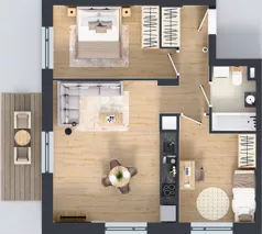 3 pokoje, mieszkanie 57,73 m², piętro 2, oferta nr E-103, Piastova Osada, Warszawa, Ursus, Gołąbki, ul. Henryka II Pobożnego