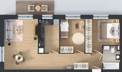 3 pokoje, mieszkanie 62,13 m², piętro 1, oferta nr F-129, Piastova Osada, Warszawa, Ursus, Gołąbki, ul. Henryka II Pobożnego