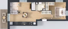 2 pokoje, mieszkanie 46,88 m², piętro 3, oferta nr D-22, Piastova Osada, Warszawa, Ursus, Gołąbki, ul. Henryka II Pobożnego