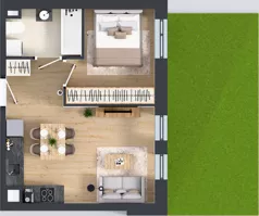 2 pokoje, mieszkanie 35,74 m², parter, oferta nr A/108, Olchowy Park 3, Warszawa, Białołęka, Kobiałka, ul. Marii Callas 20, 20A
