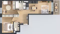 3 pokoje, mieszkanie 56,78 m², piętro 1, oferta nr A/114, Olchowy Park 3, Warszawa, Białołęka, Kobiałka, ul. Marii Callas 20, 20A