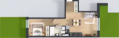 2 pokoje, mieszkanie 43,46 m², parter, oferta nr A/120, Olchowy Park 3, Warszawa, Białołęka, Kobiałka, ul. Marii Callas 20, 20A