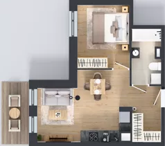 2 pokoje, mieszkanie 37,23 m², piętro 1, oferta nr A/139, Olchowy Park 3, Warszawa, Białołęka, Kobiałka, ul. Marii Callas 20, 20A