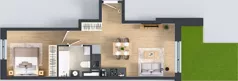 2 pokoje, mieszkanie 41,62 m², parter, oferta nr B/37, Olchowy Park 3, Warszawa, Białołęka, Kobiałka, ul. Marii Callas 20, 20A
