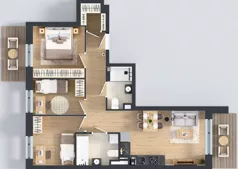4 pokoje, mieszkanie 63,11 m², piętro 2, oferta nr A/117, Olchowy Park 3, Warszawa, Białołęka, Kobiałka, ul. Marii Callas 20, 20A