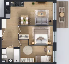 3 pokoje, mieszkanie 48,07 m², piętro 1, oferta nr A/135, Olchowy Park 3, Warszawa, Białołęka, Kobiałka, ul. Marii Callas 20, 20A