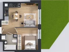 2 pokoje, mieszkanie 33,48 m², parter, oferta nr A/88, Olchowy Park 3, Warszawa, Białołęka, Kobiałka, ul. Marii Callas 20, 20A