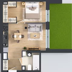 2 pokoje, mieszkanie 37,48 m², parter, oferta nr B/16, Olchowy Park 3, Warszawa, Białołęka, Kobiałka, ul. Marii Callas 20, 20A