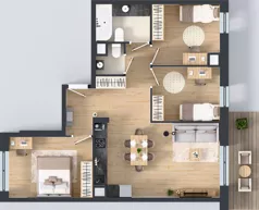 4 pokoje, mieszkanie 72,10 m², piętro 5, oferta nr III/42, Neo Nova Ochota 3, Warszawa, Włochy, Raków, ul. Wojciecha Opackiego 4A