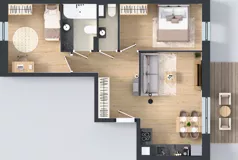 3 pokoje, mieszkanie 57,04 m², piętro 3, oferta nr III/57, Neo Nova Ochota 3, Warszawa, Włochy, Raków, ul. Wojciecha Opackiego 4A
