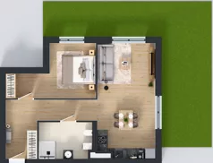 2 pokoje, mieszkanie 55,47 m², parter, oferta nr 1, MISTA Kraków, Kraków, Mistrzejowice, ul. Mistrzejowicka