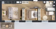 3 pokoje, mieszkanie 50,07 m², piętro 2, oferta nr 12, MISTA Kraków, Kraków, Mistrzejowice, ul. Mistrzejowicka