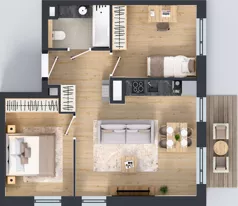 3 pokoje, mieszkanie 52,02 m², piętro 3, oferta nr 16, MISTA Kraków, Kraków, Mistrzejowice, ul. Mistrzejowicka