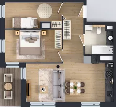 3 pokoje, mieszkanie 54,58 m², piętro 1, oferta nr 61, MISTA Kraków, Kraków, Mistrzejowice, ul. Mistrzejowicka