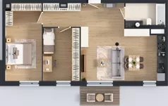 3 pokoje, mieszkanie 71,09 m², piętro 3, oferta nr 18, MISTA Kraków, Kraków, Mistrzejowice, ul. Mistrzejowicka