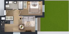 2 pokoje, mieszkanie 36,46 m², piętro 1, oferta nr II/82, Miasteczko Nova Fala 2, Gdynia, Cisowa, ul. Morska 254-262