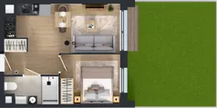 2 pokoje, mieszkanie 32,14 m², parter, oferta nr II/195, Miasteczko Nova Fala 2, Gdynia, Cisowa, ul. Morska 254-262