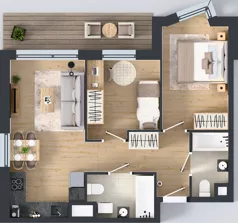 3 pokoje, mieszkanie 55,17 m², piętro 1, oferta nr II/212, Miasteczko Nova Fala 2, Gdynia, Cisowa, ul. Morska 254-262