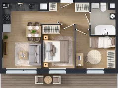 3 pokoje, mieszkanie 41,62 m², piętro 5, oferta nr II/262, Miasteczko Nova Fala 2, Gdynia, Cisowa, ul. Morska 254-262