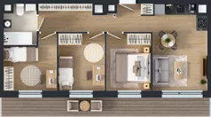 4 pokoje, mieszkanie 55,84 m², piętro 5, oferta nr II/339, Miasteczko Nova Fala 2, Gdynia, Cisowa, ul. Morska 254-262