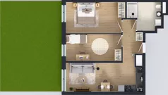 3 pokoje, mieszkanie 60,94 m², parter, oferta nr C1/1, Miasteczko Julianów 2, Julianów, ul. Architektów
