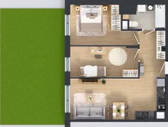 3 pokoje, mieszkanie 58,19 m², parter, oferta nr C1/10, Miasteczko Julianów 2, Julianów, ul. Architektów