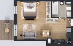 1 pokój, mieszkanie 36,28 m², piętro 1, oferta nr C1/11, Miasteczko Julianów 2, Julianów, ul. Architektów