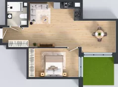 2 pokoje, mieszkanie 50,77 m², parter, oferta nr C2/72, Miasteczko Julianów 2, Julianów, ul. Architektów