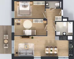 3 pokoje, mieszkanie 67,30 m², piętro 3, oferta nr C2/107, Miasteczko Julianów 2, Julianów, ul. Architektów