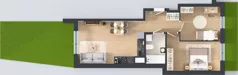 3 pokoje, mieszkanie 57,08 m², parter, oferta nr C2/131, Miasteczko Julianów 2, Julianów, ul. Architektów