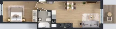 2 pokoje, mieszkanie 46,34 m², piętro 2, oferta nr C2/138, Miasteczko Julianów 2, Julianów, ul. Architektów