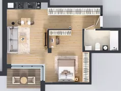 1 pokój, mieszkanie 49,17 m², piętro 2, oferta nr C2/160, Miasteczko Julianów 2, Julianów, ul. Architektów