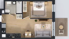 2 pokoje, mieszkanie 36,18 m², piętro 2, oferta nr C2/164, Miasteczko Julianów 2, Julianów, ul. Architektów