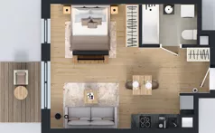 1 pokój, mieszkanie 34,81 m², piętro 2, oferta nr C2/170, Miasteczko Julianów 2, Julianów, ul. Architektów