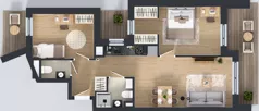 3 pokoje, mieszkanie 58,08 m², piętro 1, oferta nr IV/4, Miasteczko Nova Sfera 4, Warszawa, Białołęka, Żerań, ul. Marywilska 7