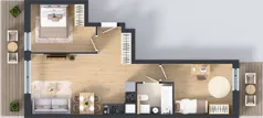 3 pokoje, mieszkanie 53,71 m², piętro 1, oferta nr IV/8, Miasteczko Nova Sfera 4, Warszawa, Białołęka, Żerań, ul. Marywilska 7