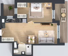 2 pokoje, mieszkanie 45,89 m², piętro 3, oferta nr IV/14, Miasteczko Nova Sfera 4, Warszawa, Białołęka, Żerań, ul. Marywilska 7