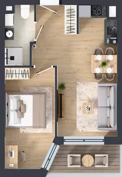 2 pokoje, mieszkanie 38,10 m², piętro 1, oferta nr IV/6, Miasteczko Nova Sfera 4, Warszawa, Białołęka, Żerań, ul. Marywilska 7