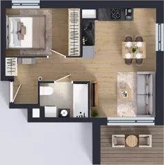 2 pokoje, mieszkanie 38,70 m², piętro 2, oferta nr XII/111, Metro Art 12, Warszawa, Praga Południe, Kamionek, ul. Chodakowska 38