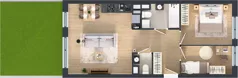 3 pokoje, mieszkanie 54,72 m², parter, oferta nr XII/80, Metro Art 12, Warszawa, Praga Południe, Kamionek, ul. Chodakowska 38