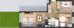 3 pokoje, mieszkanie 51,31 m², parter, oferta nr XII/51, Metro Art 12, Warszawa, Praga Południe, Kamionek, ul. Chodakowska 38