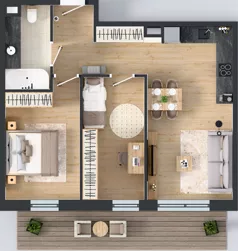 3 pokoje, mieszkanie 58,38 m², piętro 1, oferta nr A6, Concept Ćwiklińska, Warszawa, Białołęka, Tarchomin, ul. Elżbiety Barszczewskiej 2