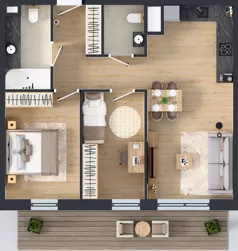 3 pokoje, mieszkanie 61,79 m², piętro 5, oferta nr A42, Concept Ćwiklińska, Warszawa, Białołęka, Tarchomin, ul. Elżbiety Barszczewskiej 2