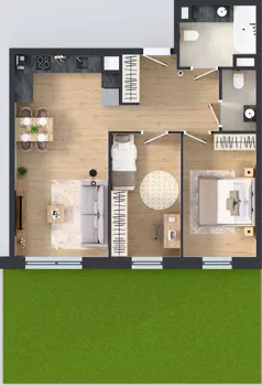 3 pokoje, mieszkanie 62,01 m², parter, oferta nr A66, Concept Ćwiklińska, Warszawa, Białołęka, Tarchomin, ul. Elżbiety Barszczewskiej 2