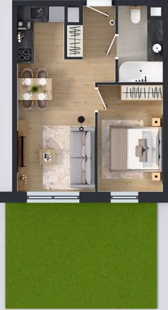 2 pokoje, mieszkanie 37,69 m², parter, oferta nr A67, Concept Ćwiklińska, Warszawa, Białołęka, Tarchomin, ul. Elżbiety Barszczewskiej 2