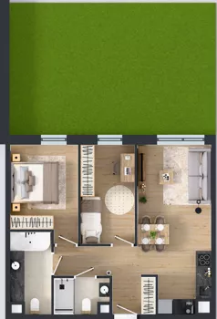 3 pokoje, mieszkanie 56,64 m², parter, oferta nr A71, Concept Ćwiklińska, Warszawa, Białołęka, Tarchomin, ul. Elżbiety Barszczewskiej 2