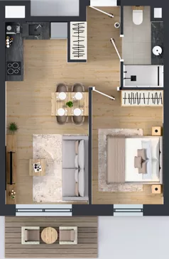 2 pokoje, mieszkanie 37,09 m², piętro 2, oferta nr A87, Concept Ćwiklińska, Warszawa, Białołęka, Tarchomin, ul. Elżbiety Barszczewskiej 2